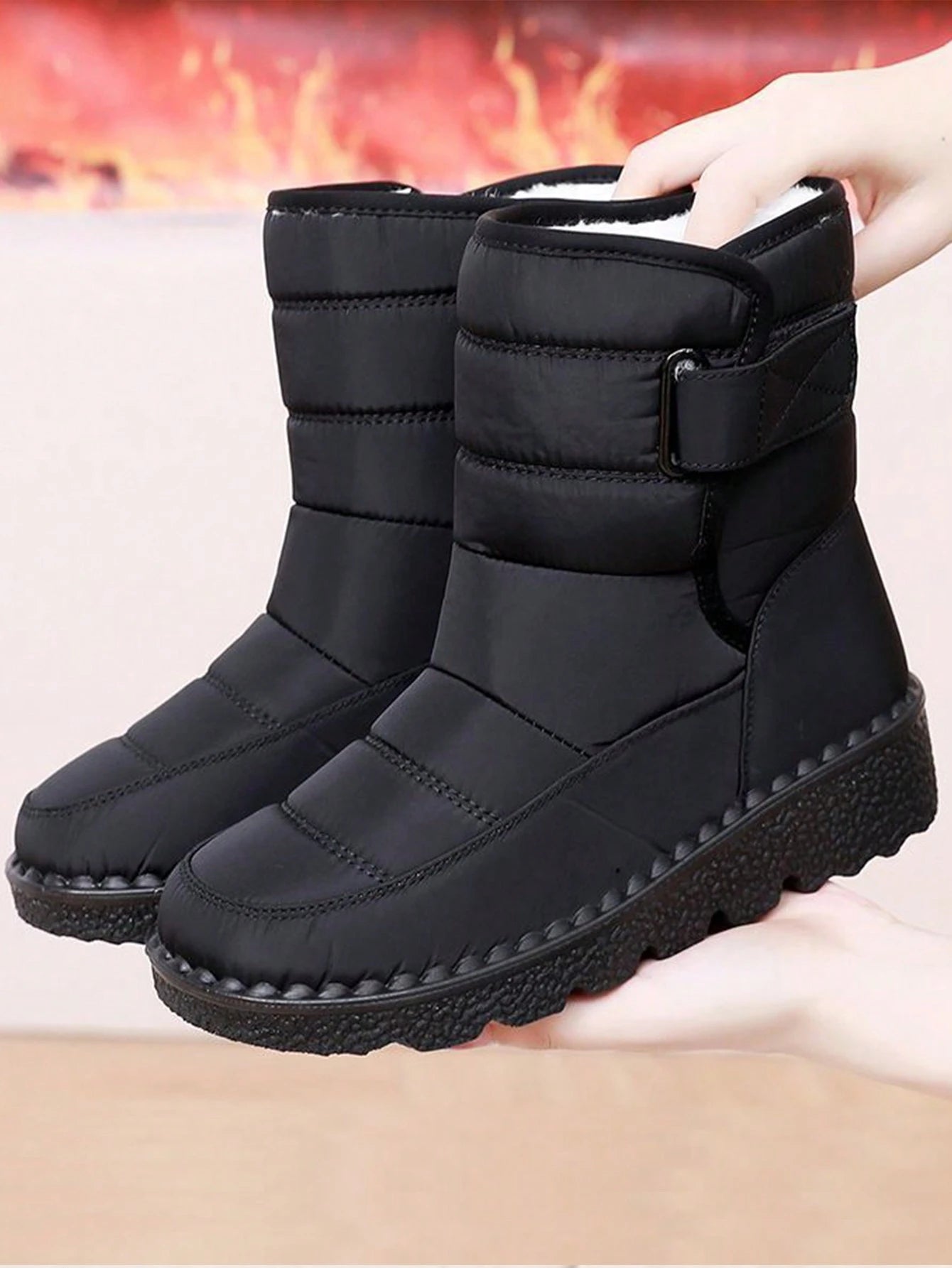Women's Warm Mid-Calf Snow Boots – Anti-Slip Winter Outdoor Boots