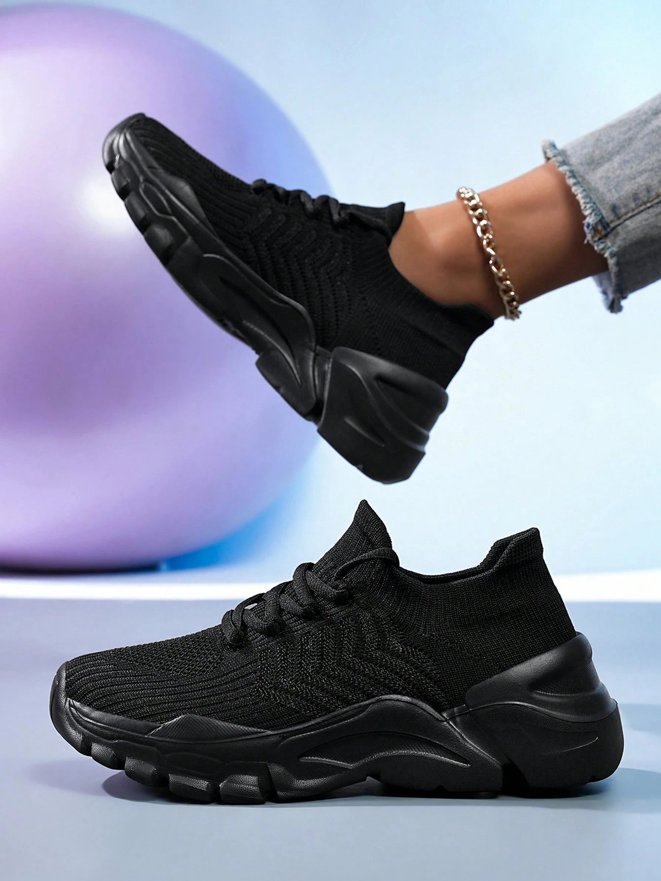 Women's Breathable Sock Sneakers – Lightweight Non-Slip Running Shoes