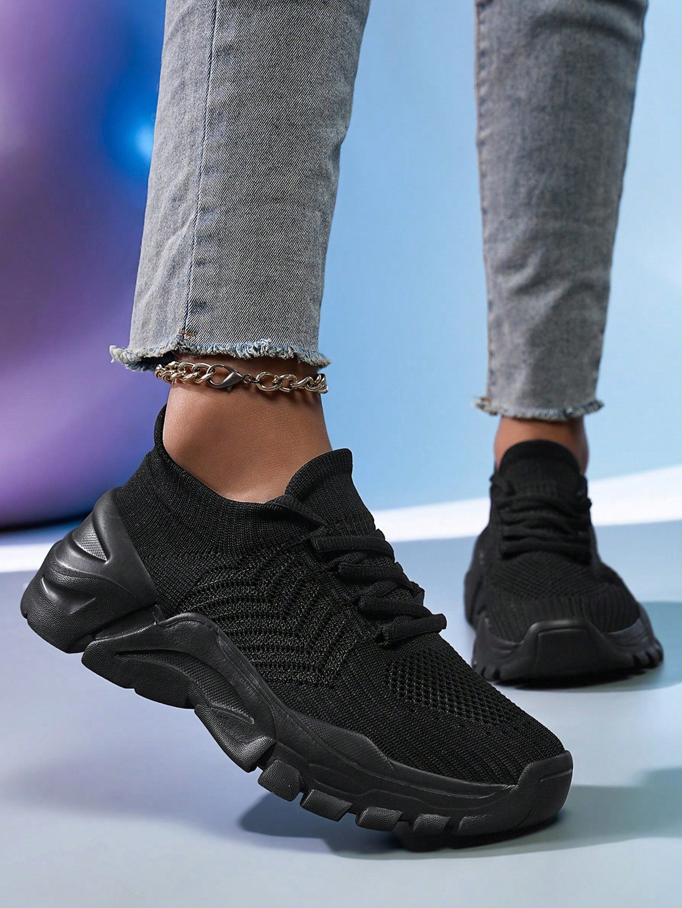 Women's Breathable Sock Sneakers – Lightweight Non-Slip Running Shoes