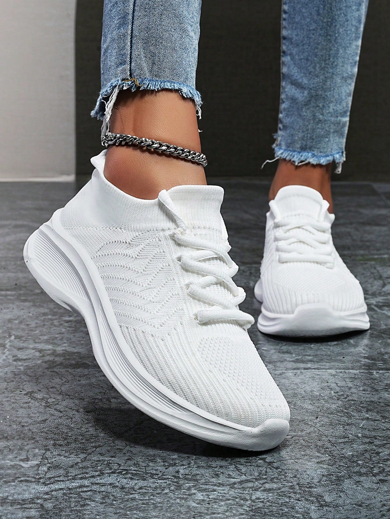 Women's Breathable Sock Sneakers – Lightweight Non-Slip Running Shoes