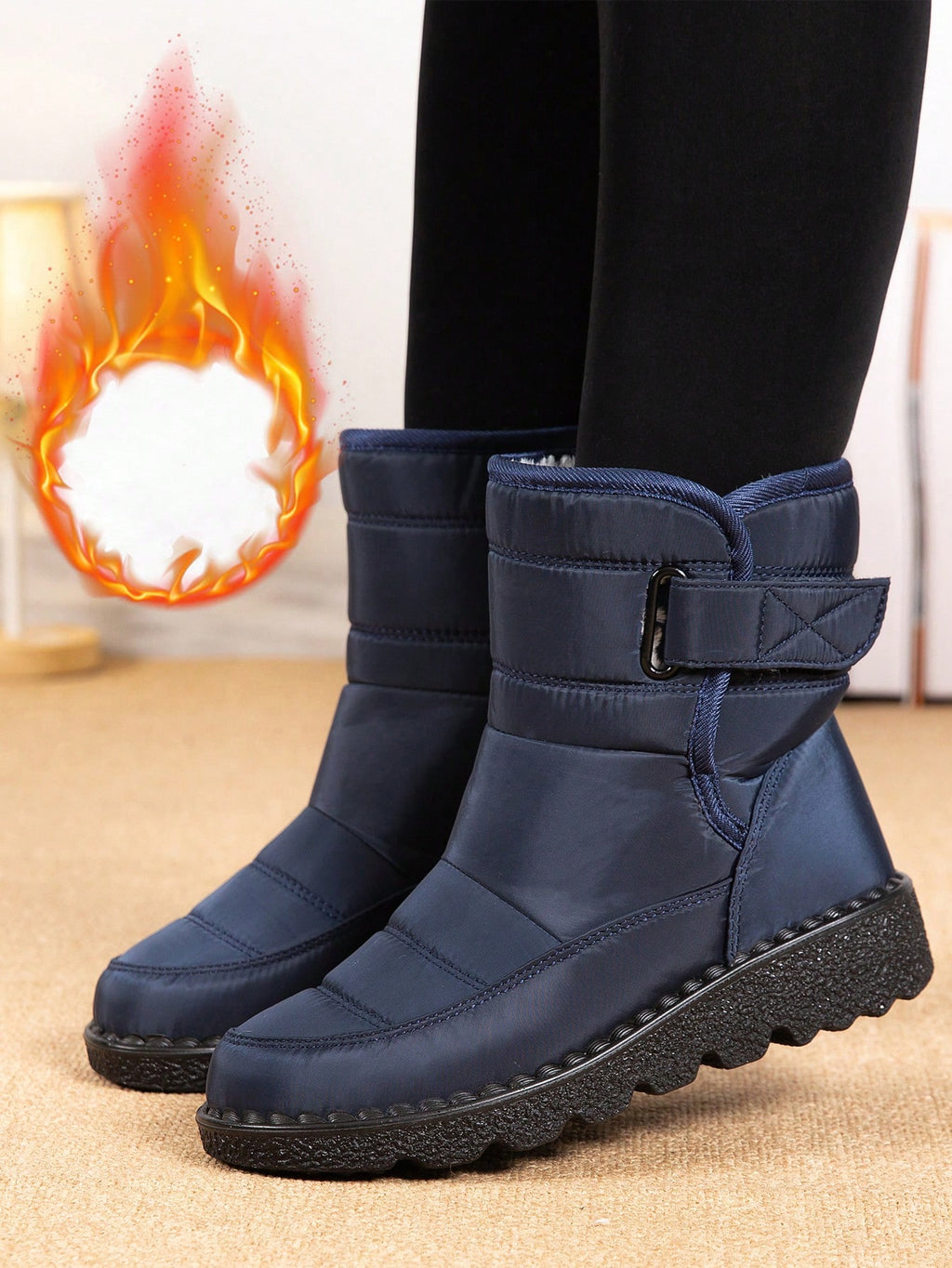 Women's Warm Mid-Calf Snow Boots – Anti-Slip Winter Outdoor Boots