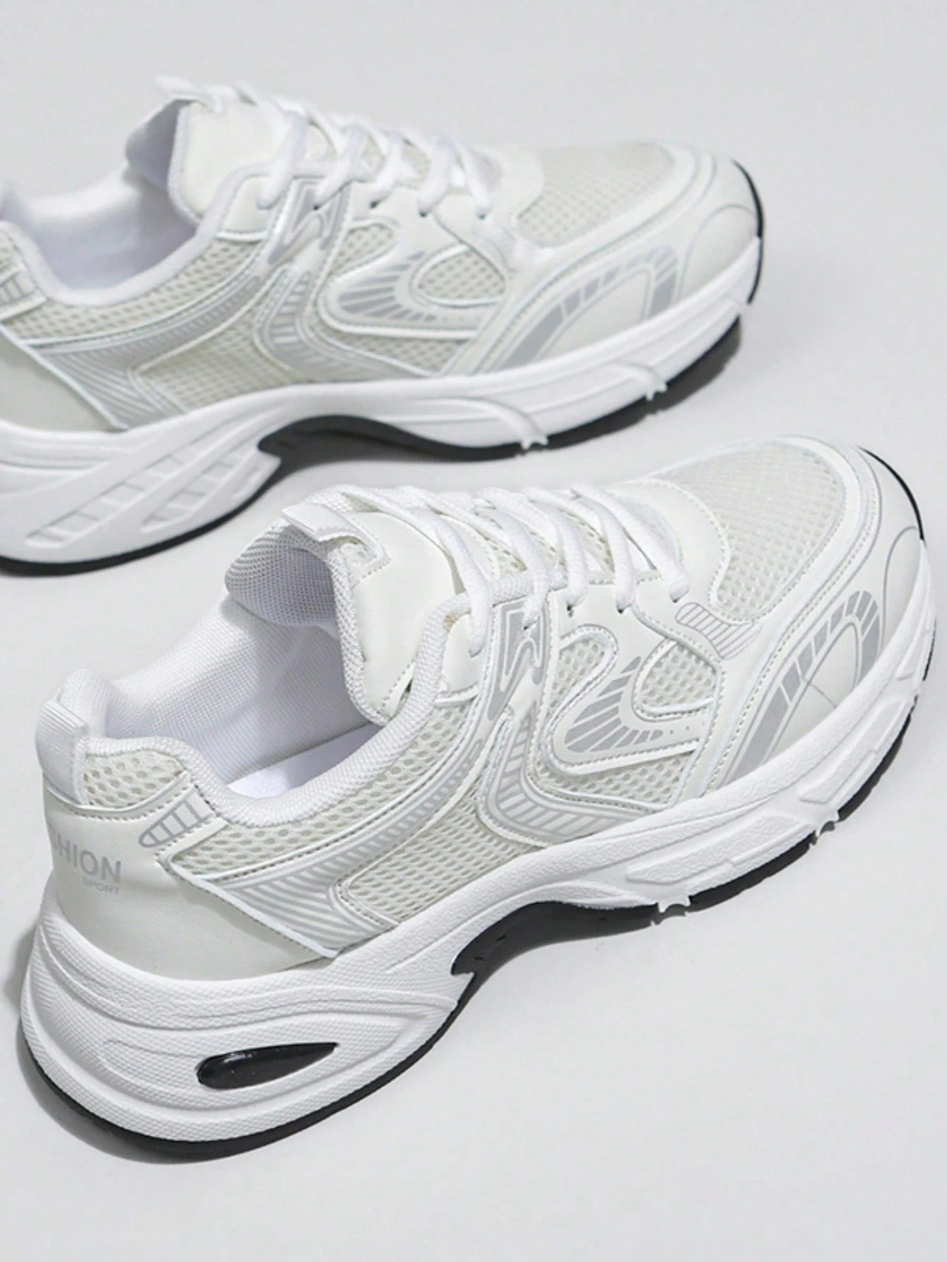 Women's Chunky Sneakers – Breathable Lace-Up Casual Walking Shoes