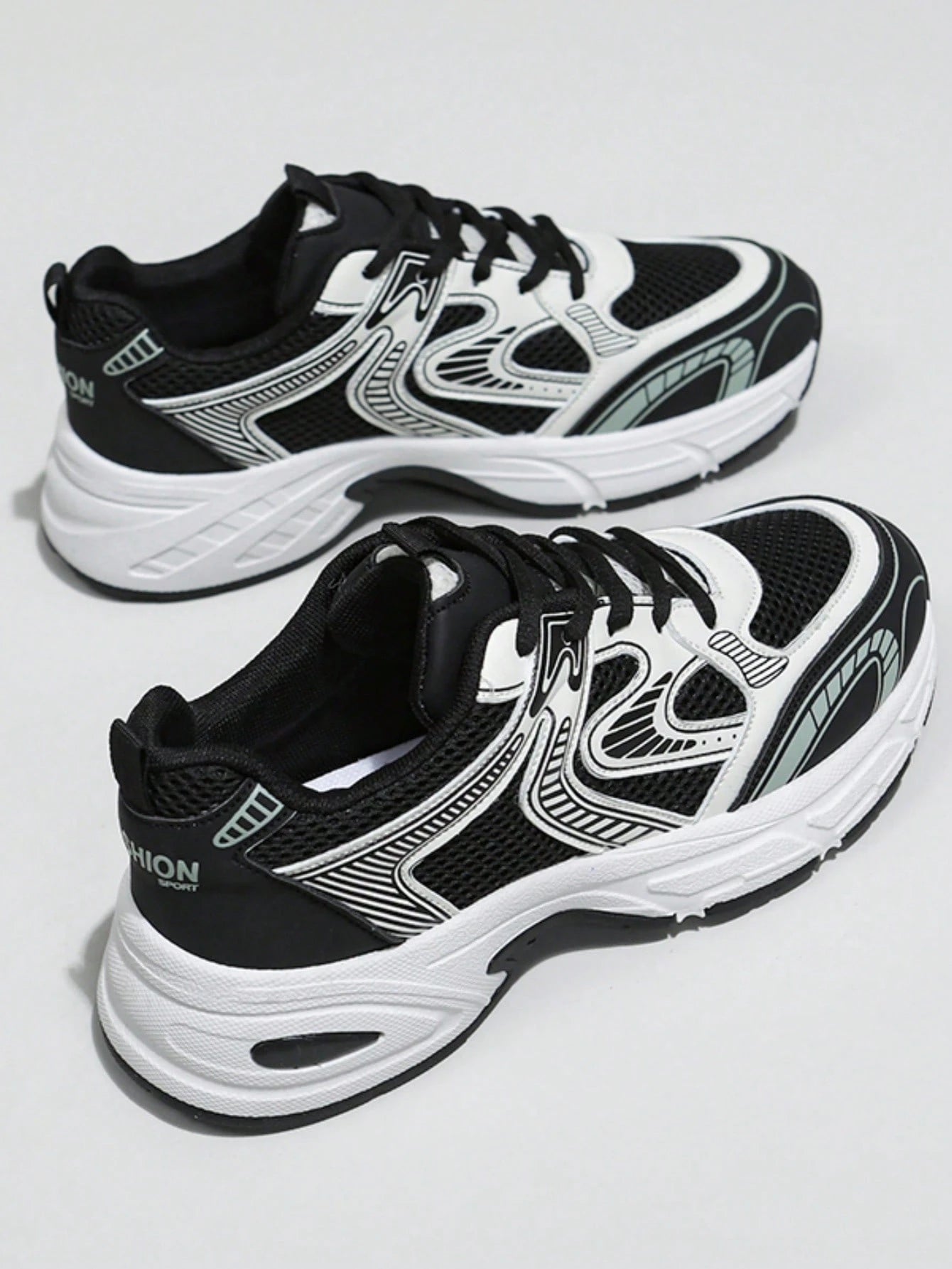 Women's Chunky Sneakers – Breathable Lace-Up Casual Walking Shoes
