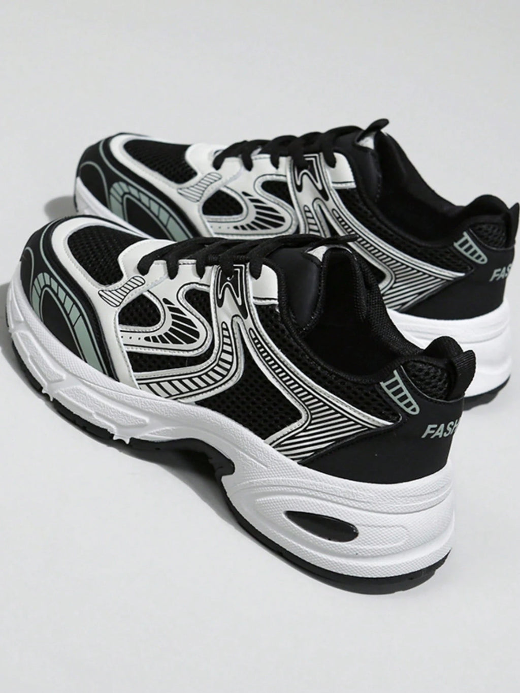 Women's Chunky Sneakers – Breathable Lace-Up Casual Walking Shoes