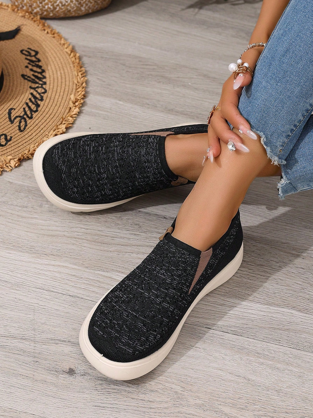 Women's Slip-On Walking Shoes – Comfortable Non-Slip Casual Loafers