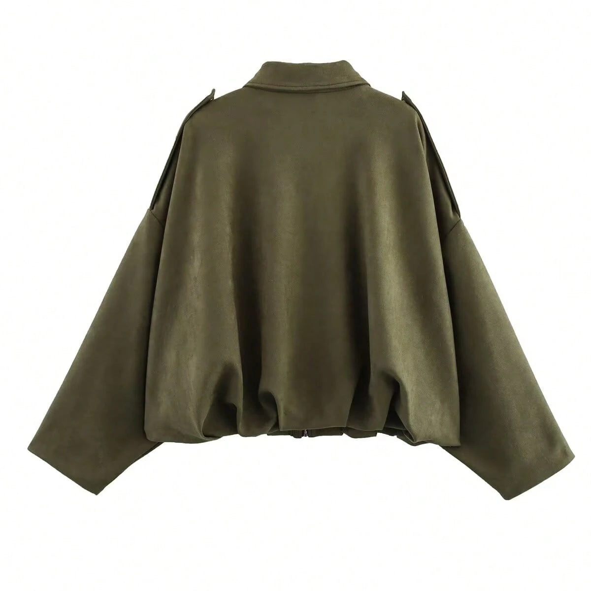 Women's Lightweight Bomber Jacket – Stand Collar Casual Zip-Up Coat