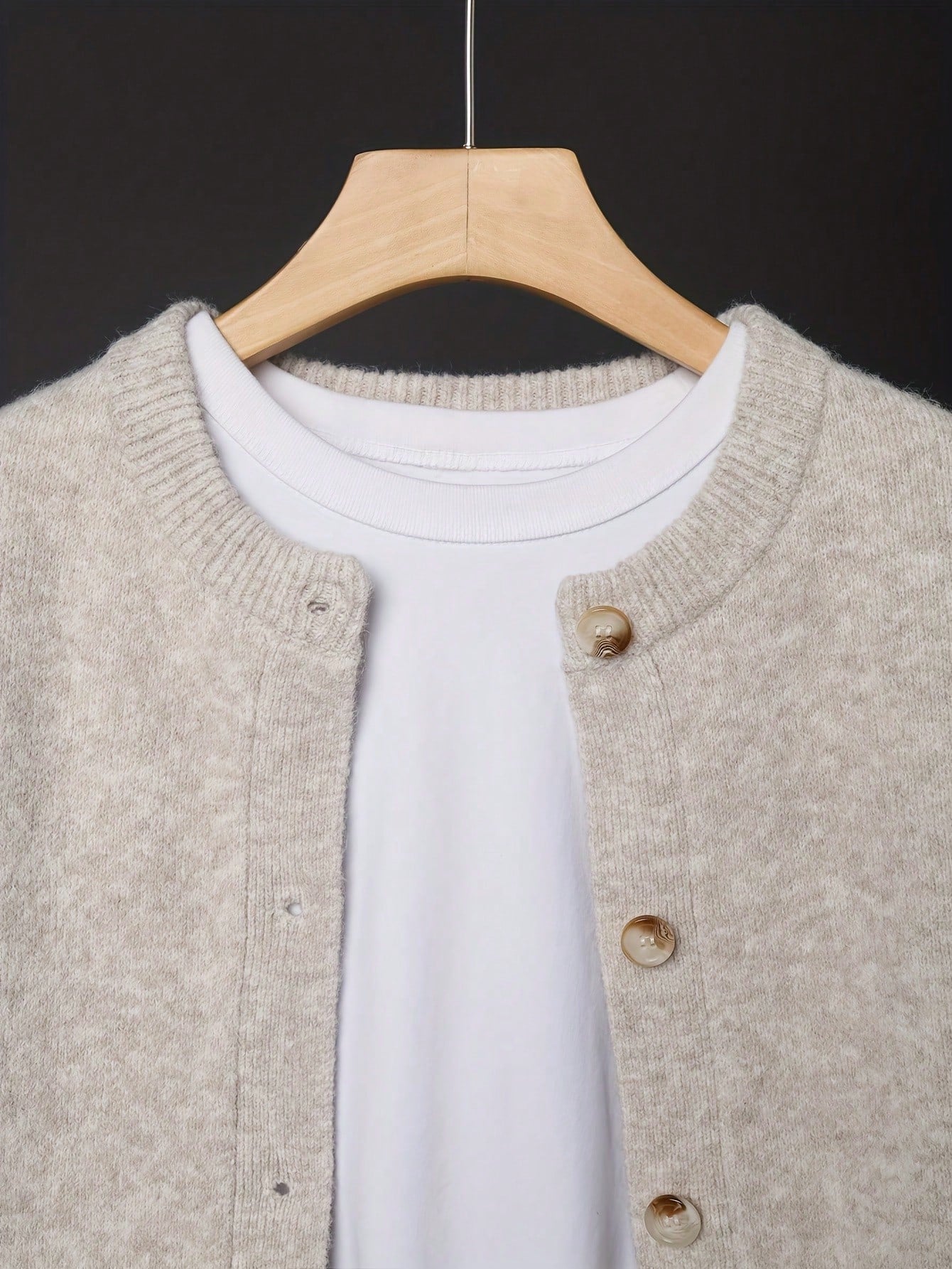 Women's Soft Knit Button Cardigan – Loose Fit Long Sleeve Sweater Jacket