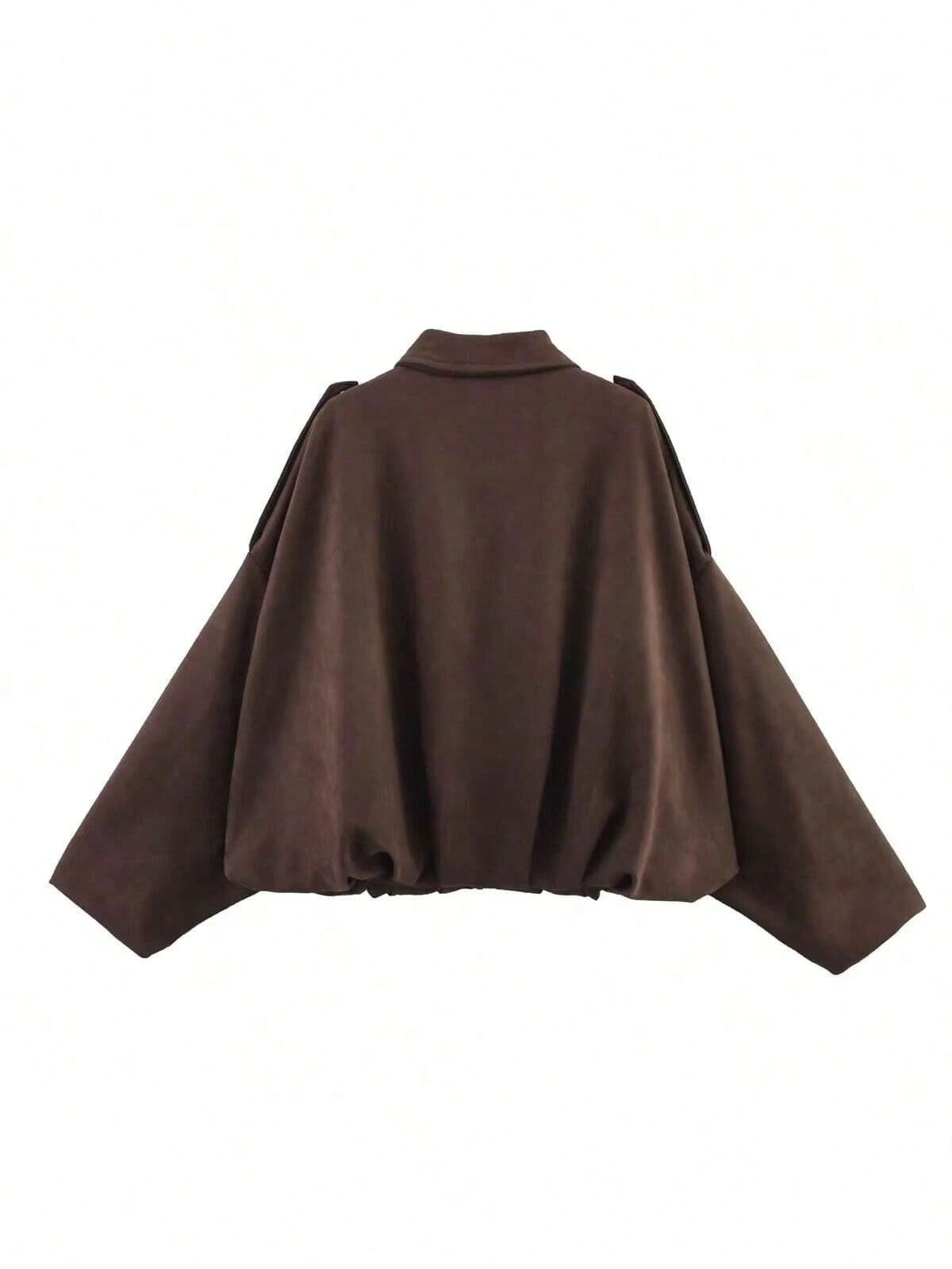 Women's Lightweight Bomber Jacket – Stand Collar Casual Zip-Up Coat
