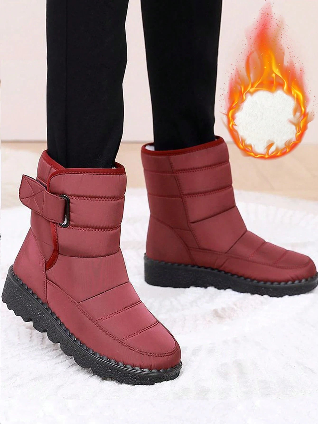 Women's Warm Mid-Calf Snow Boots – Anti-Slip Winter Outdoor Boots