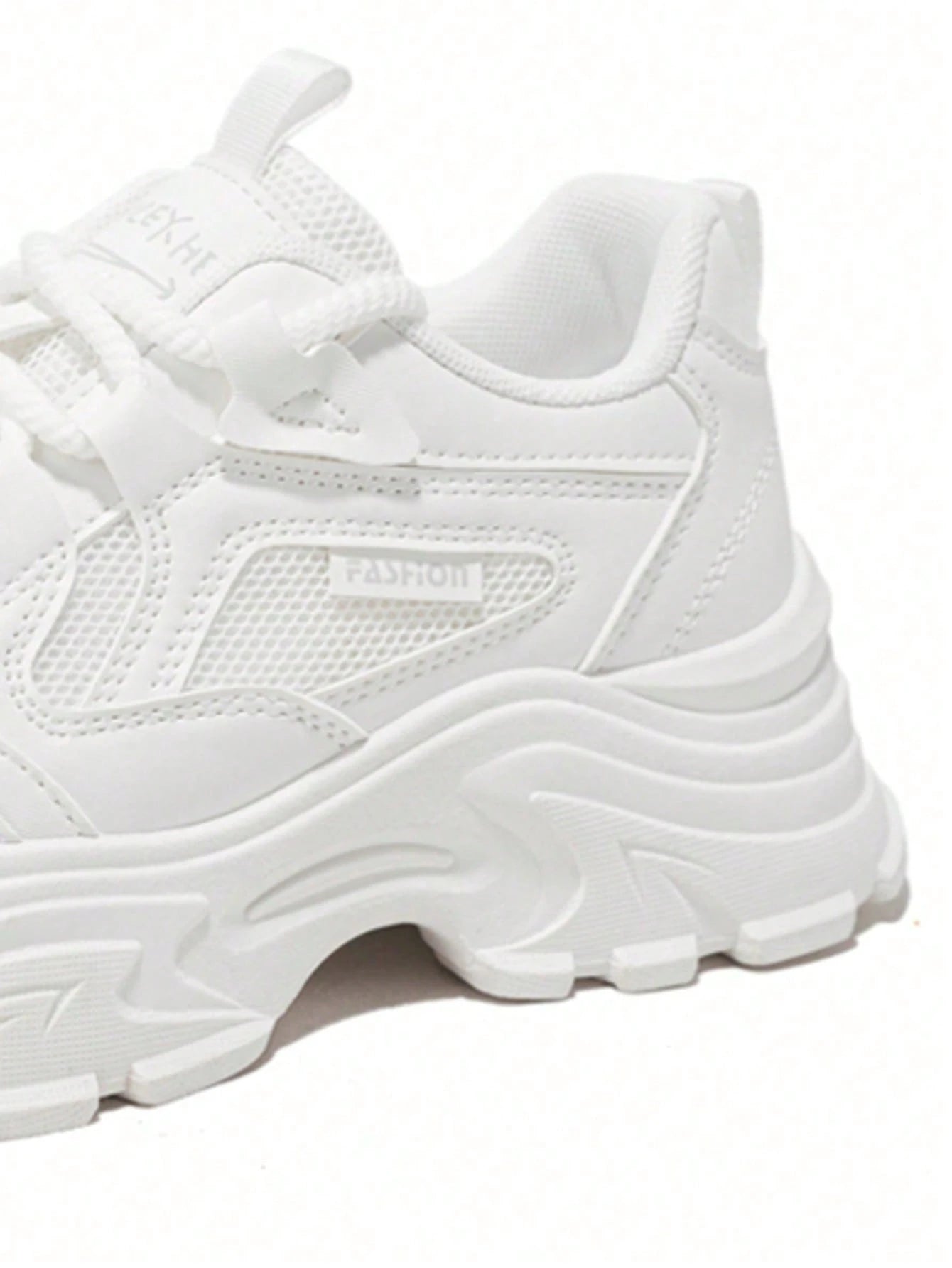 Women's Hidden Wedge Sneakers – Chunky Platform Lace-Up Casual Shoes