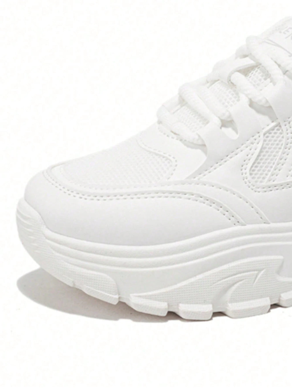 Women's Hidden Wedge Sneakers – Chunky Platform Lace-Up Casual Shoes
