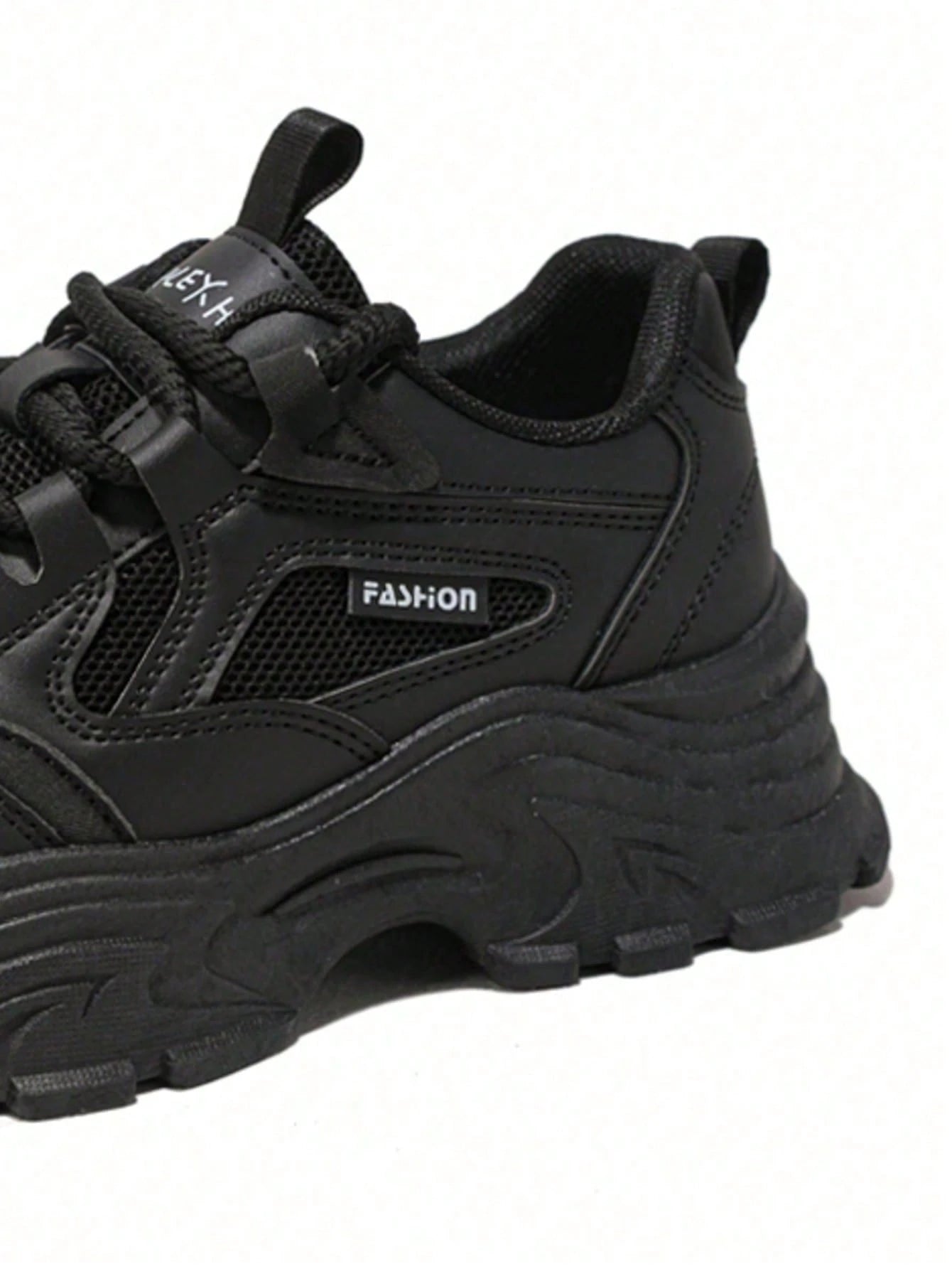 Women's Hidden Wedge Sneakers – Chunky Platform Lace-Up Casual Shoes