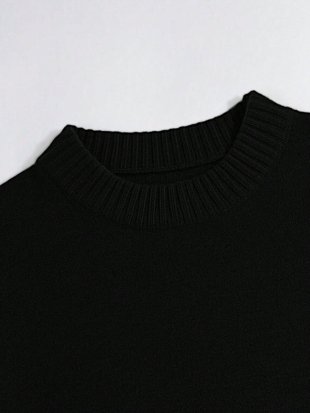 Women's Loose Knit Sweater – Casual Drop Shoulder Stand Collar Pullover