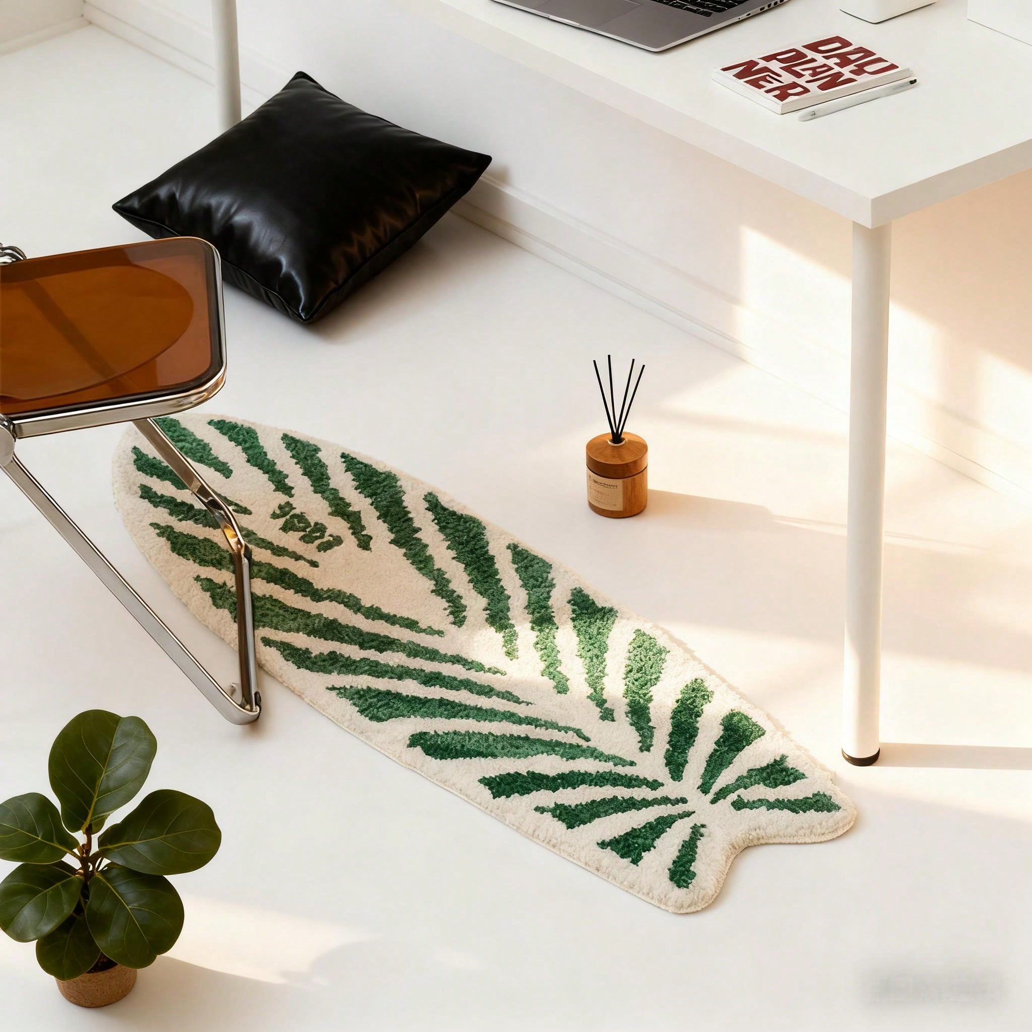 Surfboard Shaped Area Rug – Soft Non-Slip Decorative Carpet for Bedroom & Living Room