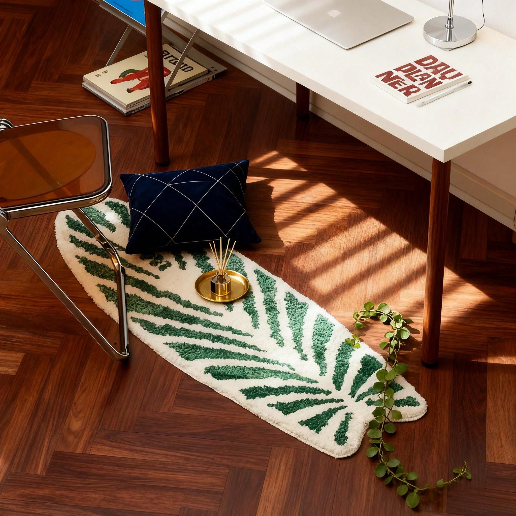 Surfboard Shaped Area Rug – Soft Non-Slip Decorative Carpet for Bedroom & Living Room