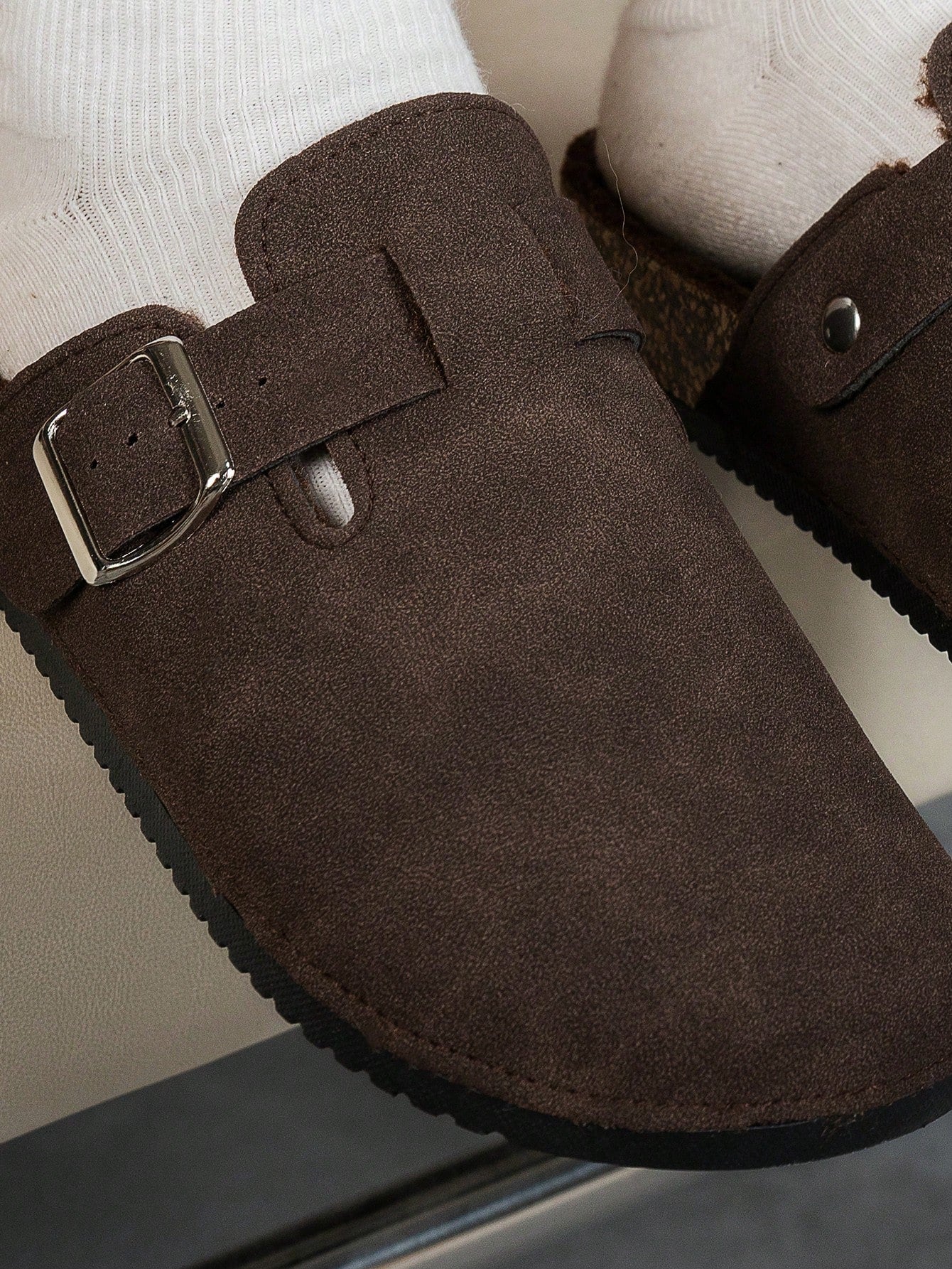 Women's Suede Mule Slippers – Cozy Slip-On Clogs with Optional Fleece Lining