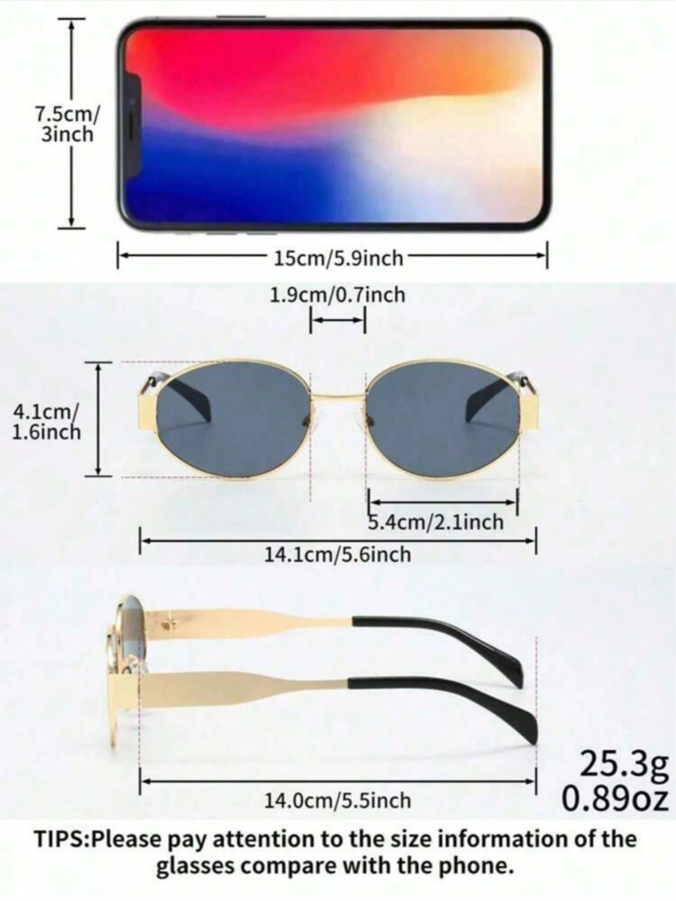 2-Pack Vintage Oval Metal Frame Glasses – Unisex Retro Fashion Eyewear