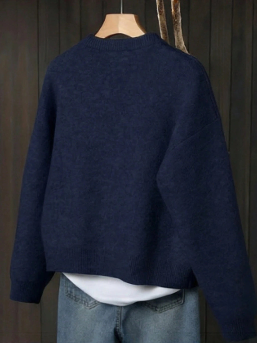 Women's Soft Knit Button Cardigan – Loose Fit Long Sleeve Sweater Jacket