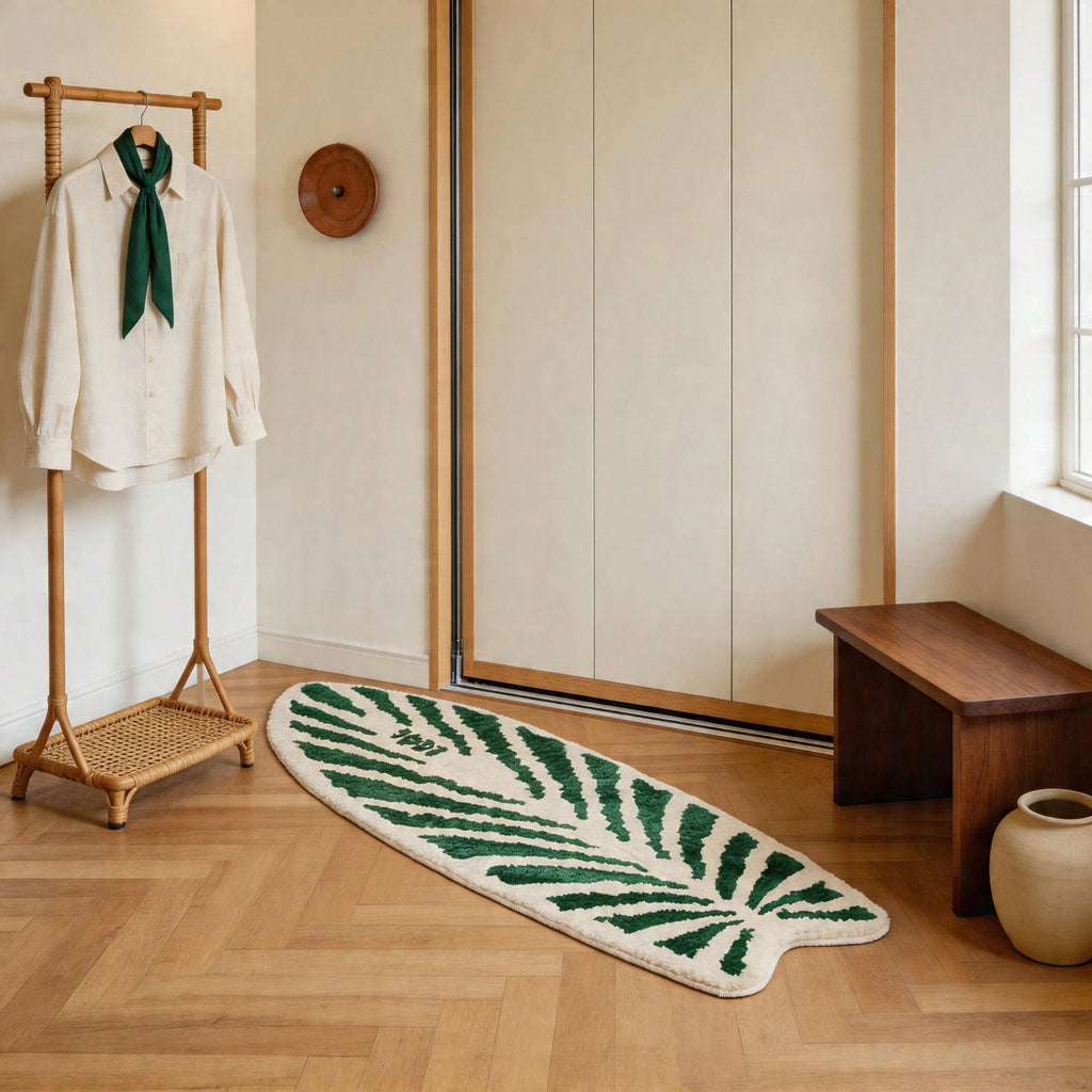 Surfboard Shaped Area Rug – Soft Non-Slip Decorative Carpet for Bedroom & Living Room