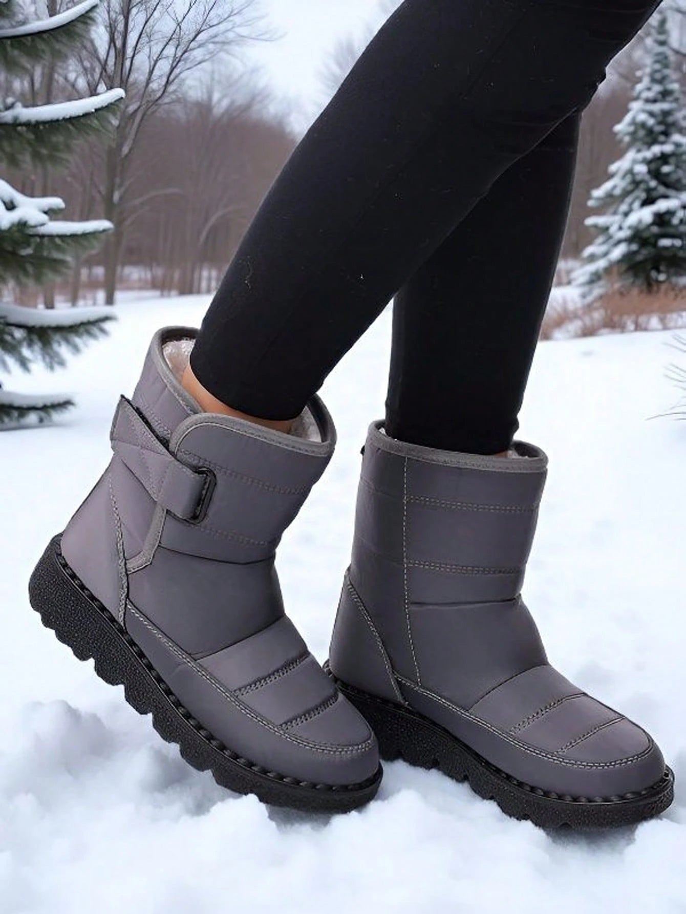Women's Warm Mid-Calf Snow Boots – Anti-Slip Winter Outdoor Boots