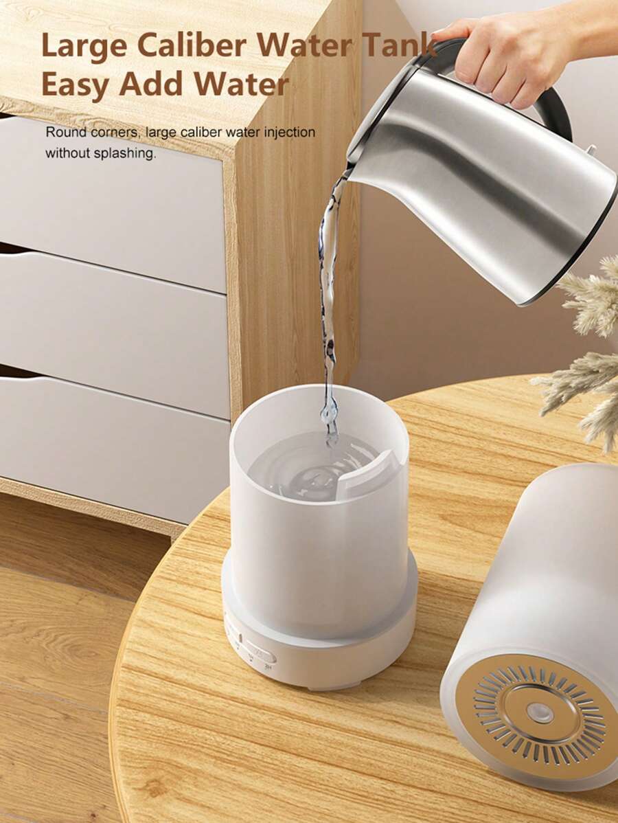 1pc 150ml 7 Colors Lighting Flame Ultrasonic Aroma Diffuser, Aromatherapy Diffuser Machine, Portable USB Essential Oil Desktop Diffuser Air Humidifier
