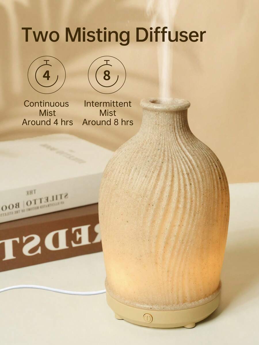 1pc USB 5V 80ml Resin Ultrasonic Essential Oil Diffuser, Suitable For Small Rooms Aromatherapy Humidifier And Diffuser