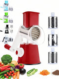 1 Set Rotary Cheese Grater, Kitchen Rotary Shredder With 3 Blades, Vegetable Slicer, Quick Cheese Grater For Vegetables And Nuts