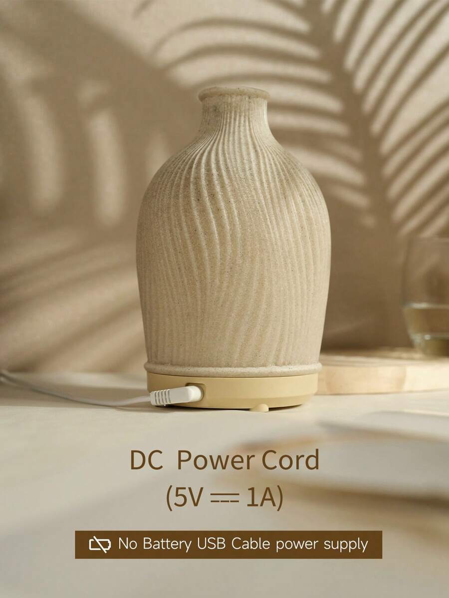 1pc USB 5V 80ml Resin Ultrasonic Essential Oil Diffuser, Suitable For Small Rooms Aromatherapy Humidifier And Diffuser