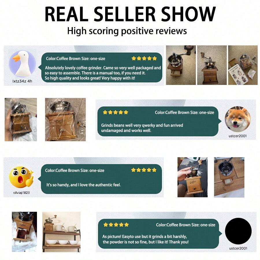 1pc Manual Coffee Grinder - Adjustable Gear And Ceramic Conical Burr Mill, Suitable For Home And Travel Use, Also Great For Back To School Student Supplies