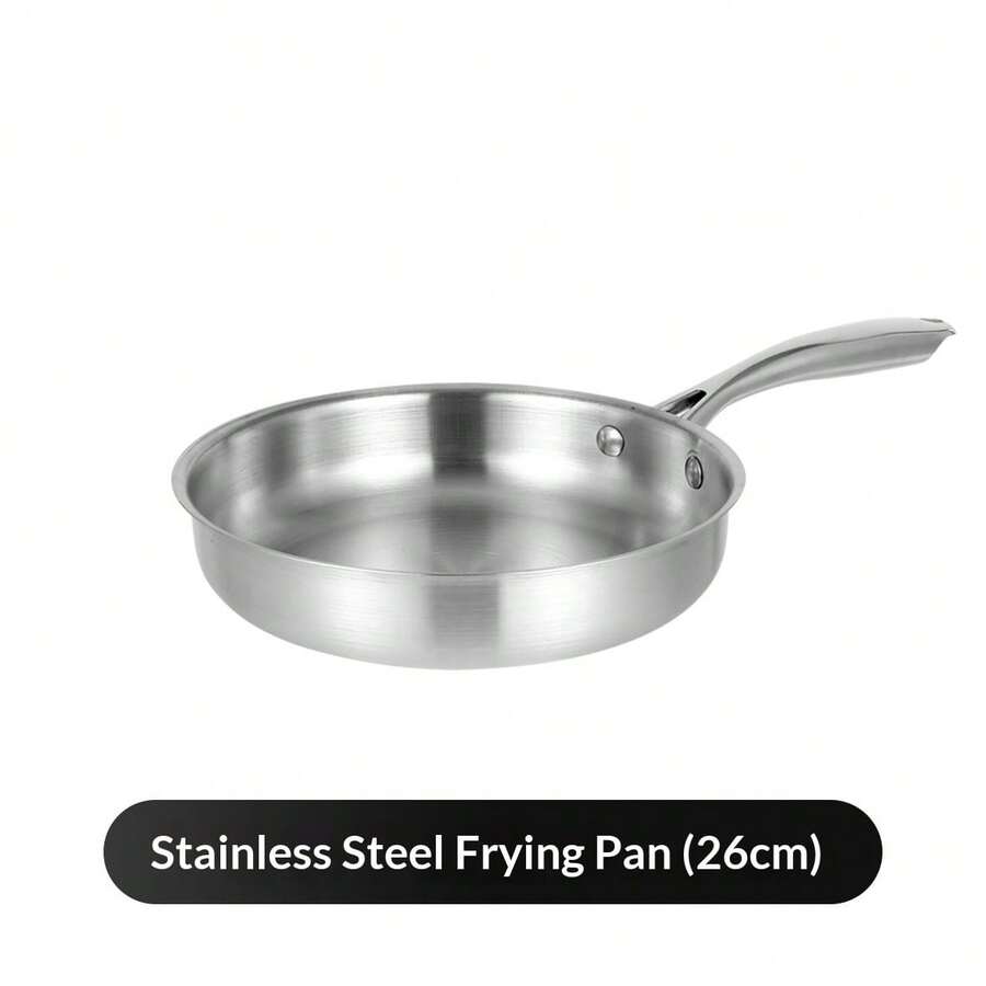 Non-Stick Titanium Coated Flat Bottom Pan, Heavy Duty Hammered Titanium Frying Pan For Home Use