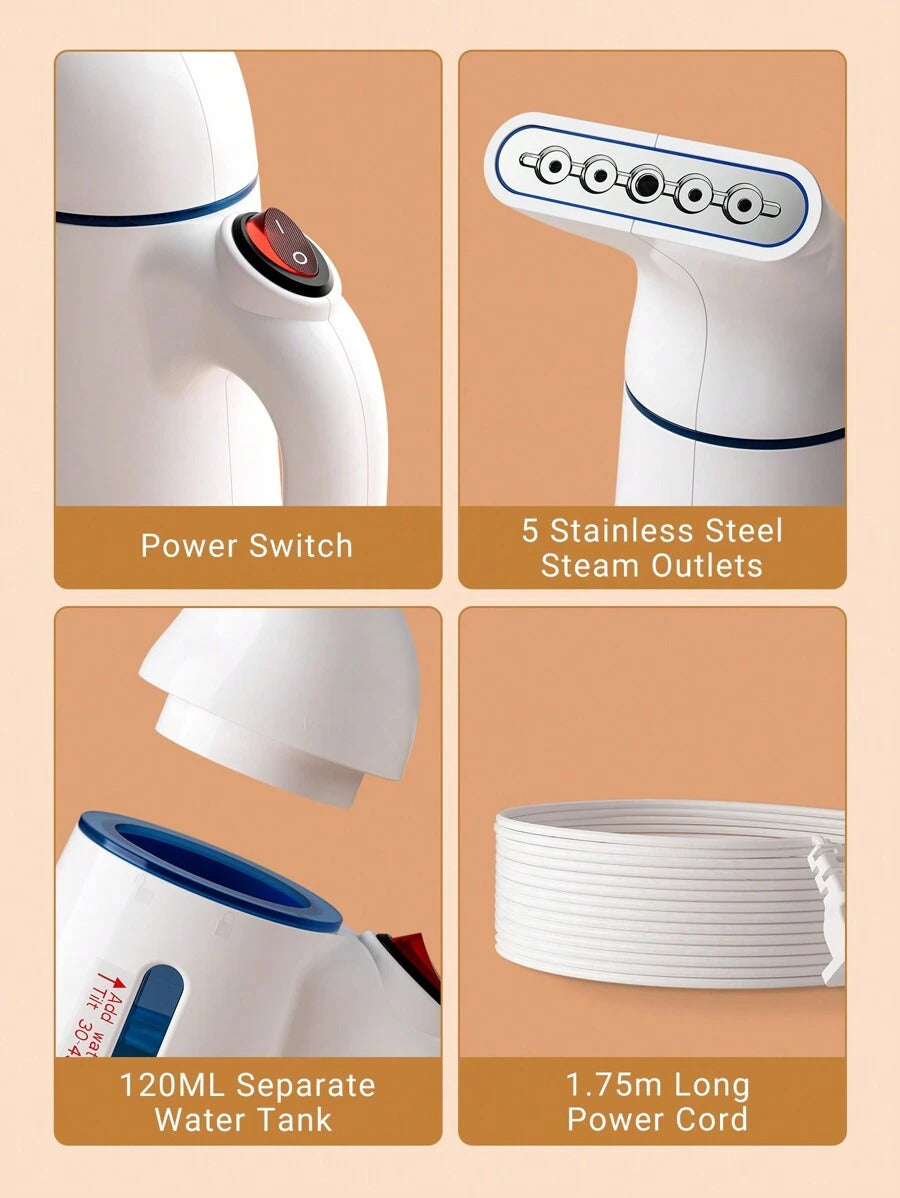 Steamer For Clothes,Steamer,Handheld Clothing Steamer For Garment 30 Minutes,Fabric Wrinkle Remover Steam Iron For Home,Office And Travel