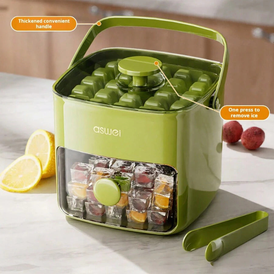 Reusable Non-Electric Ice Trays - Durable, Leak-Proof Silicone Ice Molds For Home Kitchen, Easy Fill & Release Design, Perfect For Cocktails, Beverages, And Everyday Use