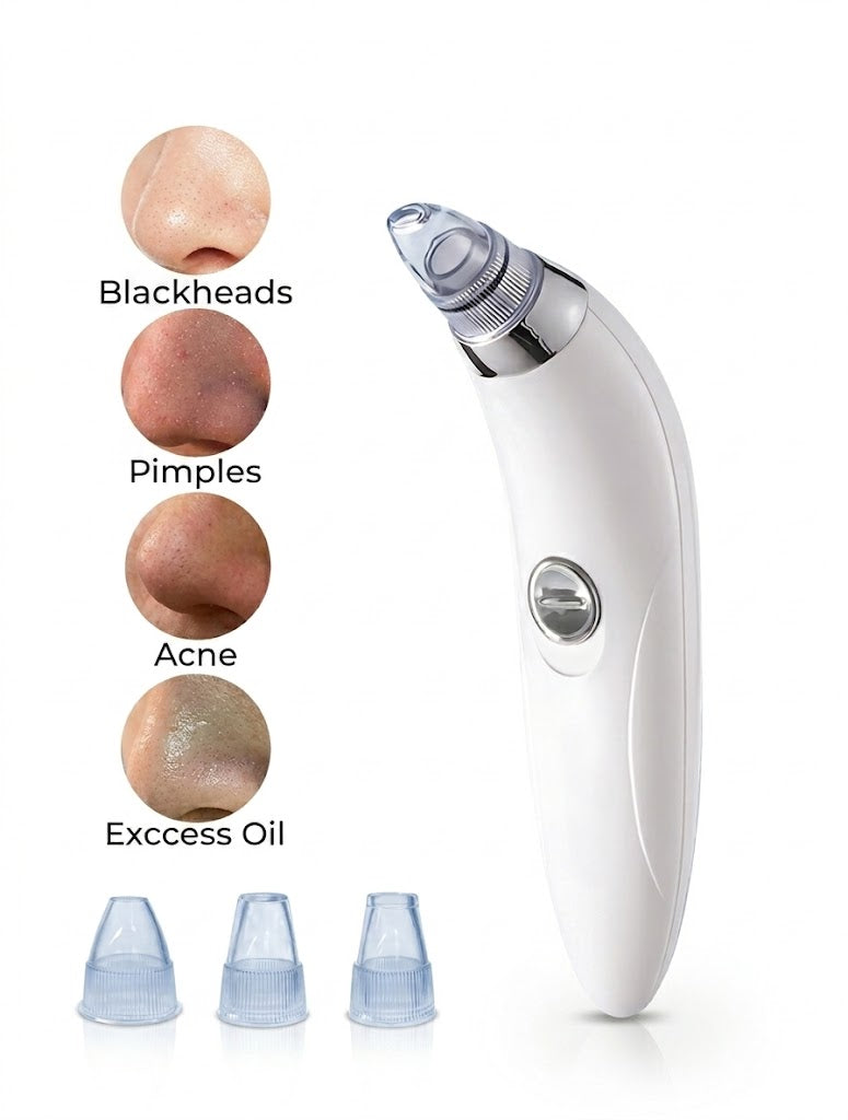 Blackhead Vacuum Remover, Powerful Portable Facial Pore Cleaner With 4 Probes, Remove Blackhead In Gentle And Way Without Squeezing Pain For Women And Men. Your Personal Professional Beautician.