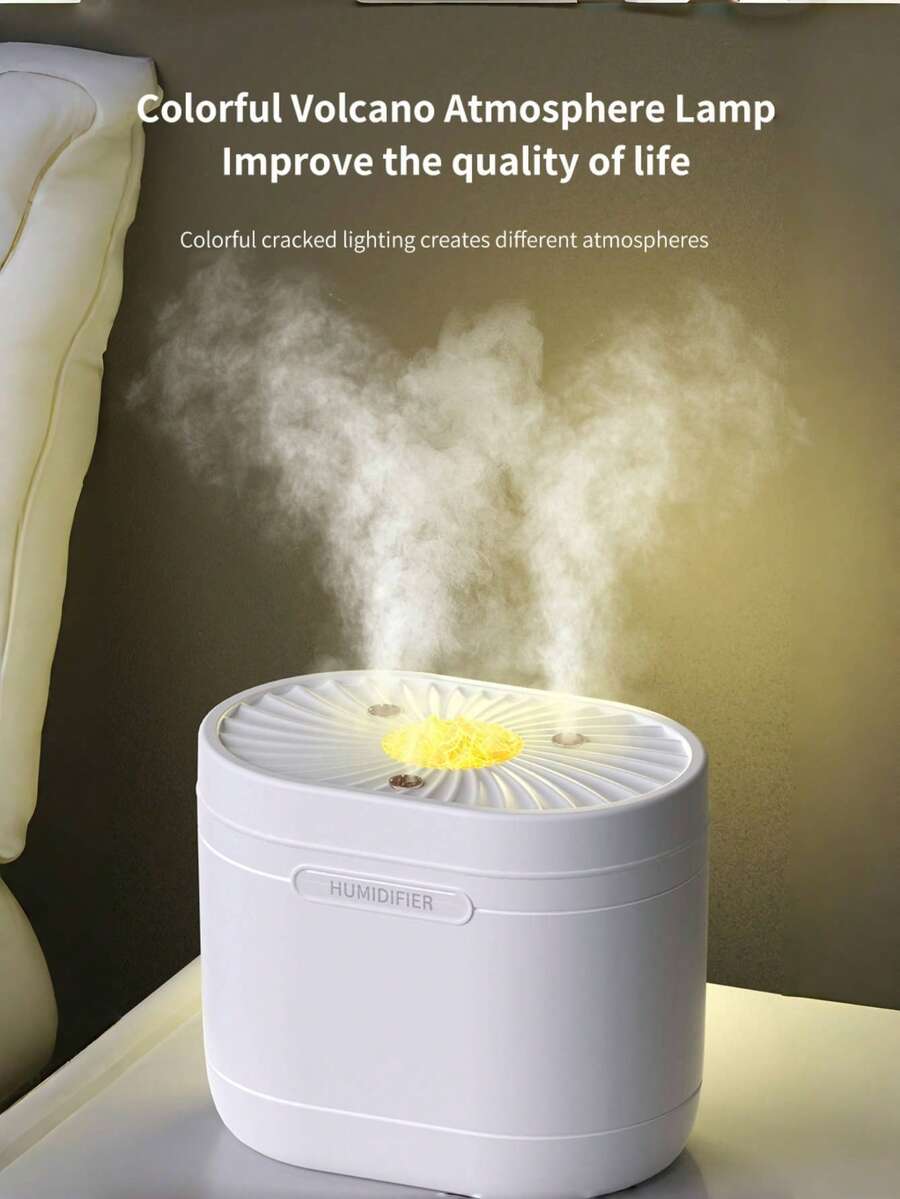1200ml Large Capacity Humidifier, Home Aroma Diffuser, Strong Mist Aromatherapy Diffuser With LED Mood Light, Humidifies Air, Removes Indoor Odor, Nano Mist, Triple Nozzle Design, USB Powered, Suitable For Room, Office, Travel And Car, Ideal Gift For Vale