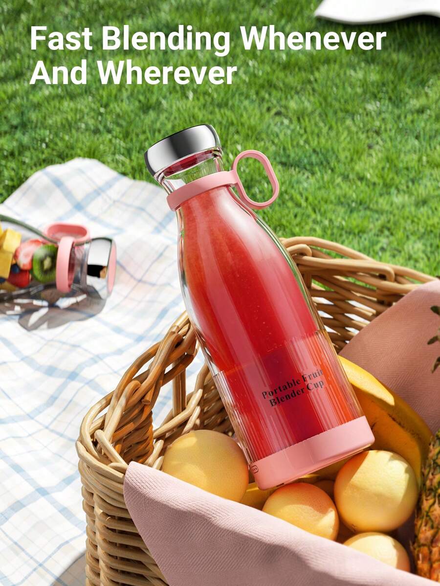 Electric Juicer,Portable Blender Juicer,Personal Size Blender Smoothies And Shakes,Mini Blender USB Rechargeable,Handheld Blender Sports,Strong Wall-Breaking & Waterproof For Travel And Home,350ML