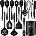 15pcs/Set Non-Stick Silicone Cookware Set, Heat Resistant Cooking Utensils Including Spatula, Ladle, High Temperature Silicone Kitchen Tools
