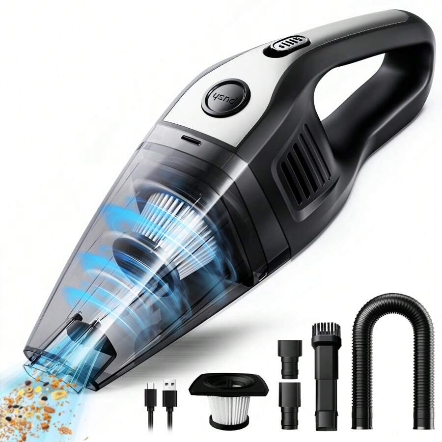 2000mAh Portable Handheld Vacuum Cleaner, Strong Suction USB Rechargeable Mini Vacuum Cleaner With Multiple Accessories, Suitable For Car, Home, Office And Crevices