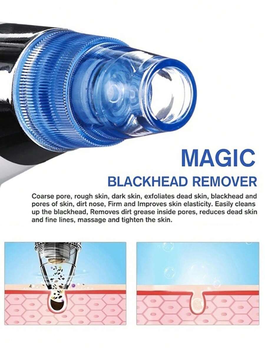 Blackhead Vacuum Remover, Powerful Portable Facial Pore Cleaner With 4 Probes, Remove Blackhead In Gentle And Way Without Squeezing Pain For Women And Men. Your Personal Professional Beautician.