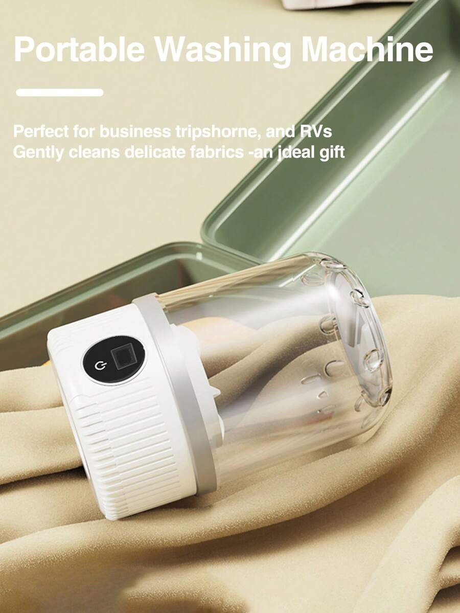 1/2pcs Portable Washing Machine,USB Rechargeable Compact Travel Portable Washer,2 Modes Mini Washer Deep Cleaning Of Underwear, Baby Clothes And Sock, Best For Apartment,Dormitories