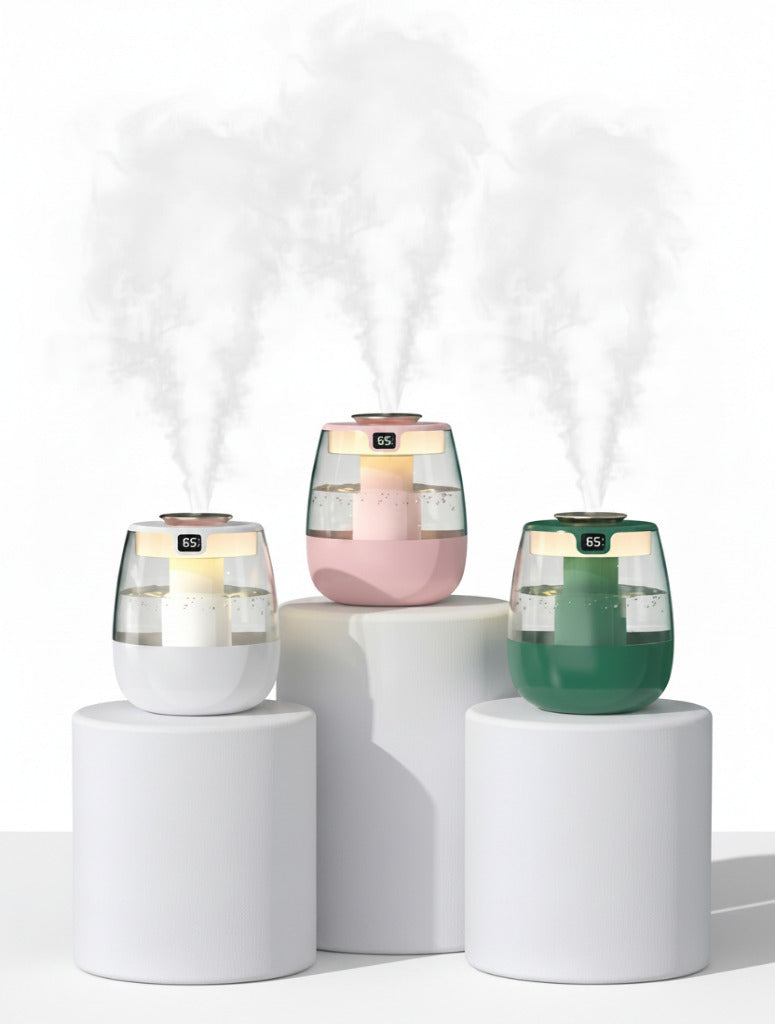 2.2L Large Capacity Humidifier USB Double Spray Humidifier Small Household Quiet Bedroom Student Dormitory Office Desktop Spray