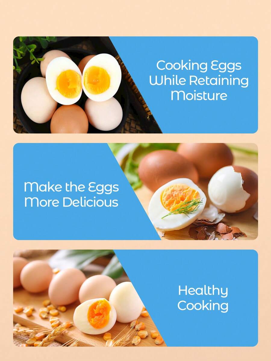 Rapid Egg Cooker, 7 Egg Capacity Electric Egg Cooker For Hard Boiled Eggs, Poached Eggs, Scrambled Eggs, Or Omelets With Auto Shut Off Feature-EU Plug